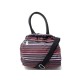 SAC A MAIN SONIA RYKIEL EN TOILE RAYURES ROSE ET NOIRE + BANDOULIERE PURSE 200€