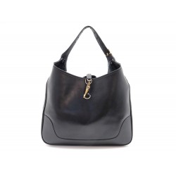 VINTAGE SAC A MAIN HERMES TRIM GM 38 CM EN CUIR BOX NOIR HAND BAG PURSE 3700€