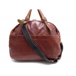 SAC DE VOYAGE IL BISONTE BAGAGE A MAIN CUIR VIEILLI BANDOULIERE TRAVEL BAG 1160€