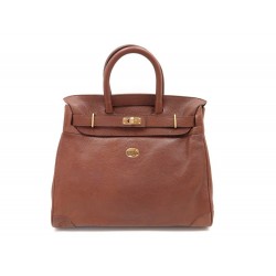 SAC A MAIN MAC DOUGLAS PYLA XS BUNI 6065 EN CUIR MARRON LEATHER BAG PURSE 350€