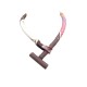 NEUF COLLIER EN SOIE HERMES PETIT H 51 CM BIJOU SOIE MARRON SILK NECKLACE 360€