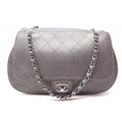 NEUF SAC A MAIN CHANEL TIMELESS BANDOULIERE EN CUIR GRIS HAND BAG PURSE 3690€