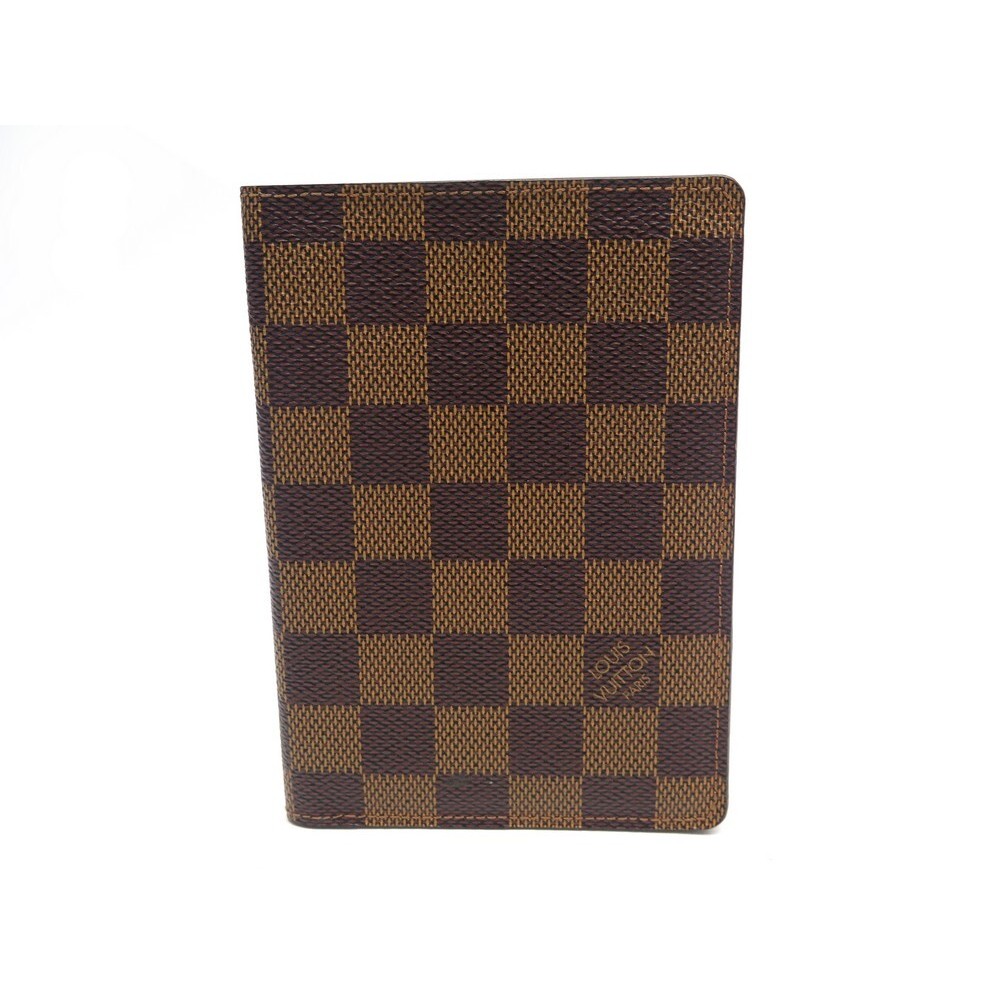 Louis Vuitton Damier Ebene Pattern Leather Card Holder - Brown