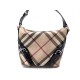 SAC A MAIN BURBERRY PORTE EPAULE TARTAN MOTIF CHECK BEIGE LEATHER BAG 1000€