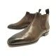 CHAUSSURES SANTONI BOTTINES CHELSEA 5 IT 40 FR EN CUIR PATINE MARRON BOOTS 750€