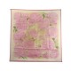 FOULARD HERMES LES PIVOINES VAUZELLES CARRE 90 EN SOIE ROSE PINK SILK SCARF 460€