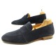 CHAUSSURES HERMES MOCASSINS 42 LOGO H SIGNATURE DAIM BLEU SUEDE LOAFERS 675€