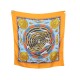 FOULARD HERMES REVES D'ESPACE DUCHENE CARRE 90 EN SOIE ORANGE SILK SCAF 460€