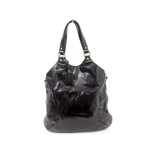 SAC A MAIN YVES SAINT LAURENT METROPOLIS 177737 LARGE CUIR VERNI HAND BAG 1350€