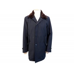 MANTEAU LONG MUSEUM MU19598 52 54 L COTON BLEU VESTE 3/4 BLOUSON JACKET 400€