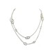 COLLIER HERMES SAUTOIR FARANDOLE 120CM H104568B EN ARGENT MASSIF NECKLACE 1520€