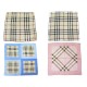 LOT DE 4 POCHETTES GAVROCHE BURBERRY TARTAN SOIE BEIGE BLEU & ROSE SCARF 600€