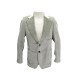 VESTE GUCCI 19Y1F0 50 M EN VELOURS GRIS COTON ET SOIE GREY VELVET JACKET 2600€