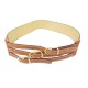 CEINTURE LARGE CELINE TRIPLE BOUCLES EN CUIR CAMEL TAILLE 75 LEATHER BELT 590€