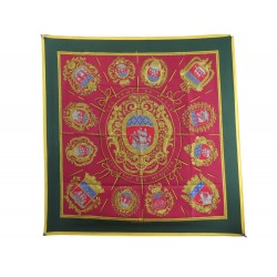 VINTAGE FOULARD HERMES LES ARMES DE PARIS GRYGKAR CARRE 90 EN SOIE SCARF 460€