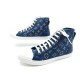 NEUF CHAUSSURES LOUIS VUITTON PUNCHY SNEAKERS 40 BASKETS TOILE DENIM BLEU 540€