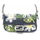 SAC A MAIN FENDI BAGUETTE 2373 EN DENIM BRODERIE FLEURS FLOWERS HAND BAG 2800€