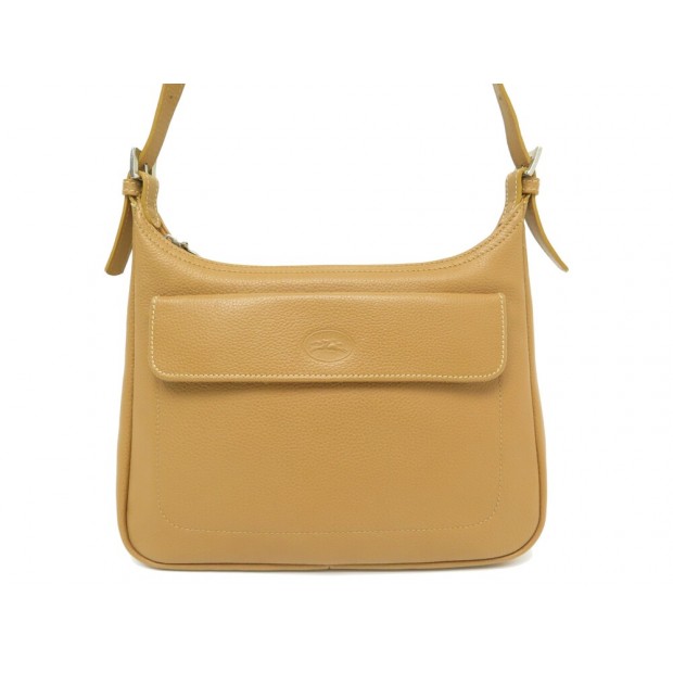 NEUF SAC A MAIN LONGCHAMP EN CUIR GRAINE GOLD BANDOULIERE HAND BAG 600€