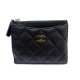 NEUF PORTE CARTES CHANEL ZIPPE EN CUIR CAVIAR NOIR NEW ZIPPED CARD HOLDER 550€