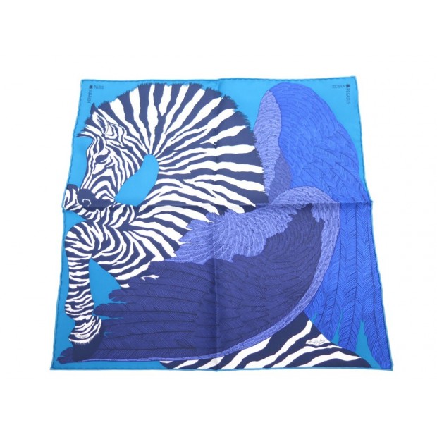 NEUF FOULARD HERMES PEGASUS ALICE SHIRLEY GAVROCHE 45 SOIE + BOITE SCARF 210€