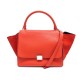 SAC A MAIN CELINE TRAPEZE MOYEN MODELE EN CUIR ROUGE RED LEATHER HANDBAG 2500€