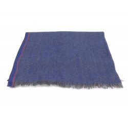 ECHARPE LORO PIANA ETOLE FOULARD CACHEMIRE & SOIE BLEU CASHMERE SILK SCARF 880€