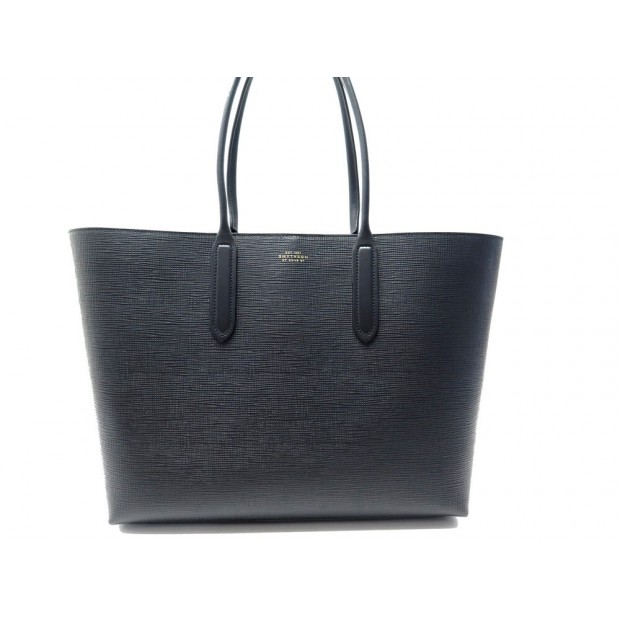 NEUF SAC A MAIN CABAS SMYTHSON 1029480 PANAMA EAST WEST CUIR NOIR HAND BAG 795€