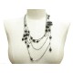 COLLIER CHANEL SAUTOIR PERLES NOIRES 