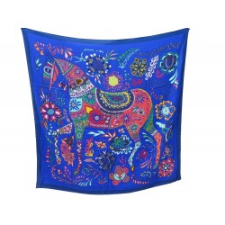 NEUF FOULARD CHALE HERMES EN ATTENDANT ULYSSE MANLICK 140 CACHEMIRE SHAWL 1110€