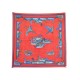 FOULARD HERMES LA MARE AUX CANARDS DAPHNE DUCHESNE SOIE ROUGE SLIK SCARF 460€