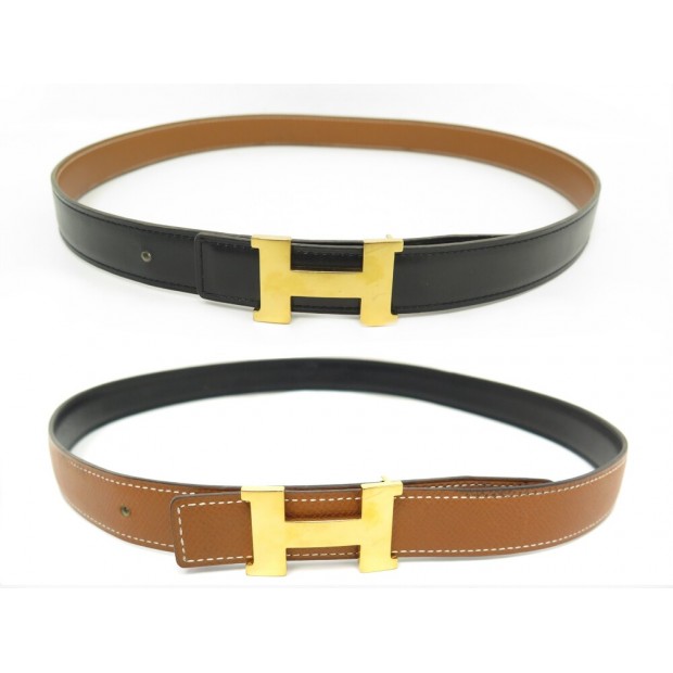 CEINTURE HERMES BOUCLE MINI CONSTANCE H 24MM TAILLE 78 CUIR REVERSIBLE BELT 600€