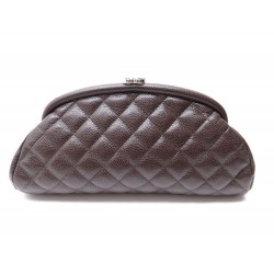 NEUF SAC A MAIN CHANEL POCHETTE TIMELESS EN CUIR CAVIAR MATELASSE CLUTCH 1800€