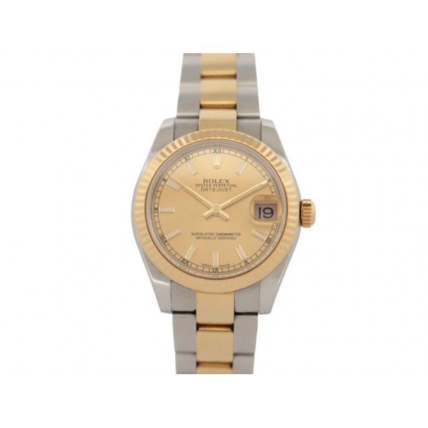 MONTRE ROLEX DATEJUST CHAMPAGNE 178273 31 MM OR & ACIER AUTOMATIQUE WATCH 13600€