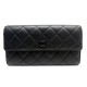 PORTEFEUILLE CHANEL TIMELESS LOGO CC SO BLACK NOIR PORTE MONNAIE WALLET 1400€