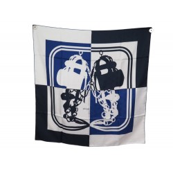 NEUF FOULARD HERMES BRIDES GALA QUADRI TATTOO SOIE BROCHEE ABEILLE SCARF 460€