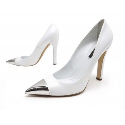 NEUF CHAUSSURES LOUIS VUITTON MERRY GO ROUND 40 ESCARPINS CUIR BLANC SHOES 660€