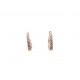 BOUCLES D'OREILLES VANRYCKE MINI CREOLE OFFICIEL OR ROSE 18K ET DIAMANTS 700€