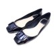 CHAUSSURES CHRISTIAN DIOR DIOR METAL 40 BALLERINES CUIR BLEU KCB173GL SHOES 650€