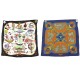 LOT 2 FOULARDS GAVROCHES HERMES LES FOLIES DU CIEL & TSUBAS CARRES SCARVES 420€