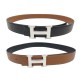 CEINTURE HERMES BOUCLE H ARGENTE 32MM REVERSIBLE T90 CUIR BOX & TOGO BELT 715€