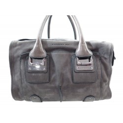 SAC A MAIN BARBARA BUI CABAS 30 CM CUIR GRIS GREY LEATHER HAND BAG PURSE 1000