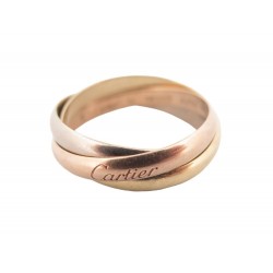 BAGUE CARTIER TRINITY PM CRB4086100 T54 EN OR GRIS ROSE ET JAUNE 18K RING 1150€