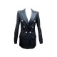 NEUF VESTE BLAZER ROBE ALEXANDRE VAUTHIER 36 S EN SATIN NOIR BLACK JACKET 1607€