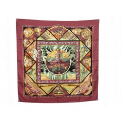 NEUF FOULARD HERMES AU SON DU TAM-TAM EN SOIE CARRE 90CM + BOITE SILK SCARF 355€