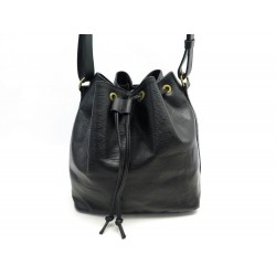 VINTAGE SAC A MAIN LOUIS VUITTON NOE PM CUIR EPI NOIR M44102 SEAU HAND BAG 1410€