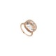 NEUF BAGUE ISABELLE LANGLOIS SOLITAIRE COUSSIN 55 OR ROSE 18K DIAMANT RING 1650€