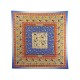 FOULARD HERMES CHASSE EN INDE MICHEL DUCHENE EN SOIE BLEUE ET ROUGE SCARF 460€