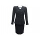 VINTAGE VESTE TAILLEUR ET JUPE CHANEL 38 M EN LAINE NOIRE JACKET SKIRT 6500€