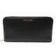 NEUF PORTEFEUILLE MIU MIU 5ML506 EN CUIR NOIR NEW BLACK LEATHER WALLET 520€