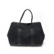 SAC A MAIN HERMES GARDEN PARTY 36 EN TOILE & CUIR NOIR CABAS TOTE HAND BAG 2100€